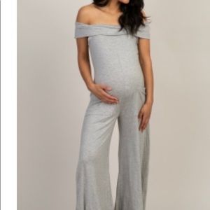 PinkBlush Maternity Off-The-Shoulder Jumpsuit